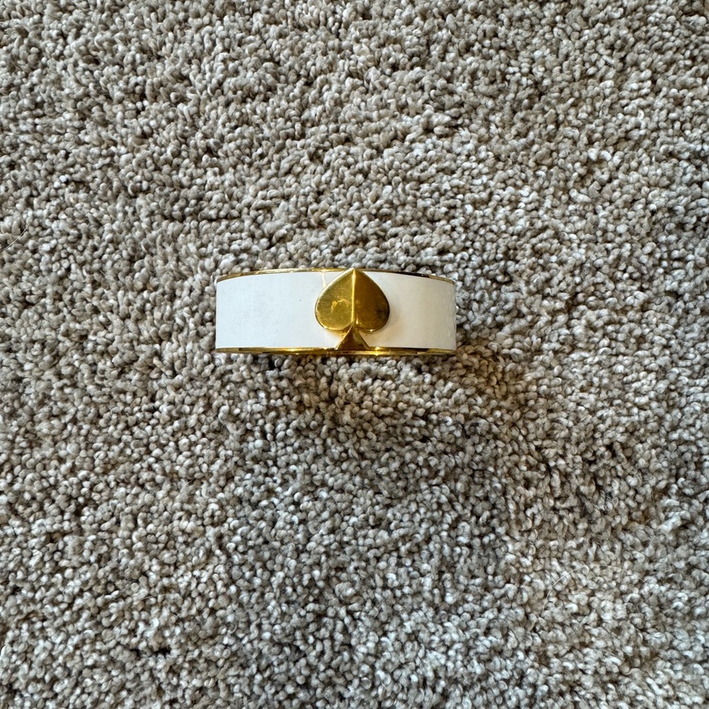 Kate Spade Gold and Cream Spade Bracelet